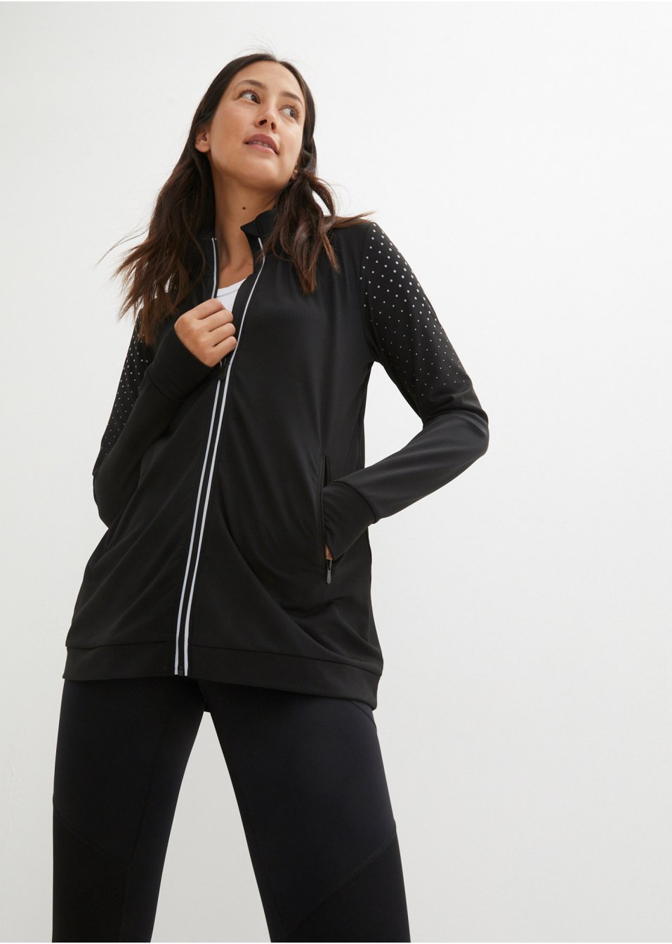 Veste longue thermo avec imprimé réfléchissant