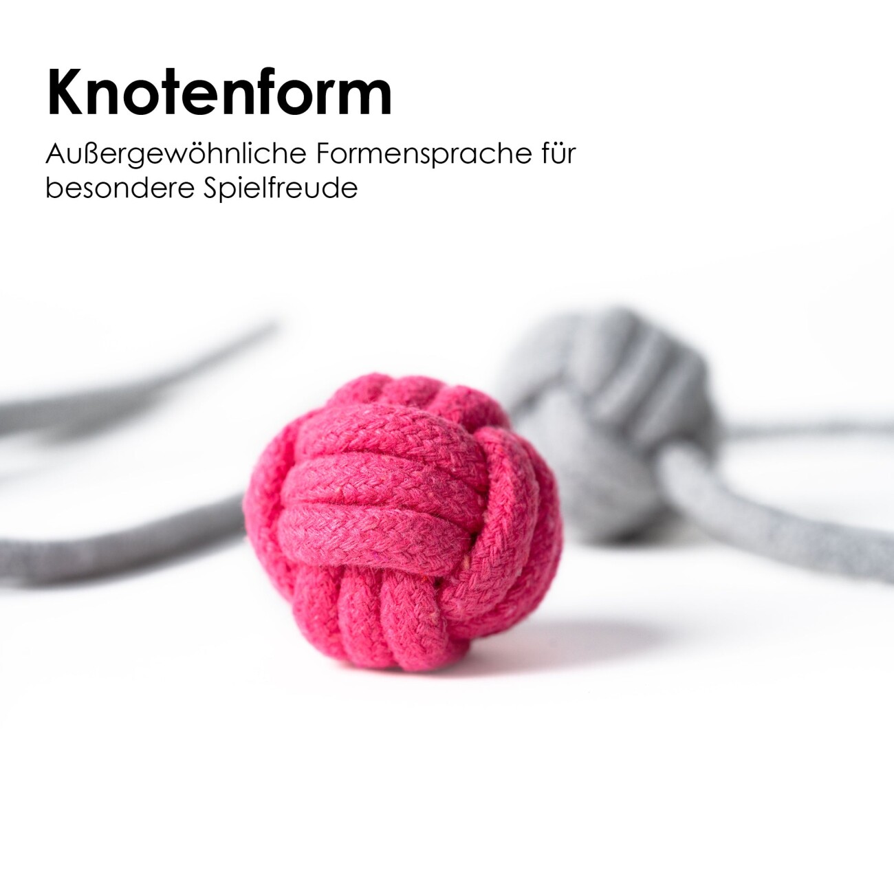 LucyBalu KNOT BALLS Katzen Wurfspielzeug grau/ weiß