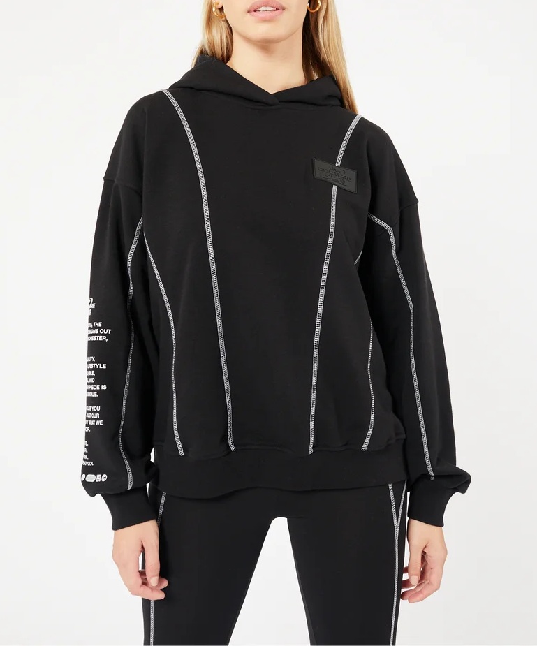 Couture Club Overlock Definition Hoodie Heren Zwart