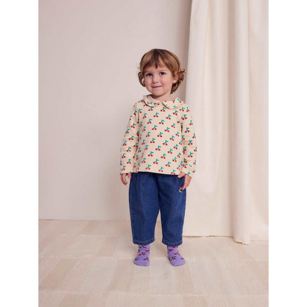 Køb Bobo Choses White Cherry All Over Collar Bluse