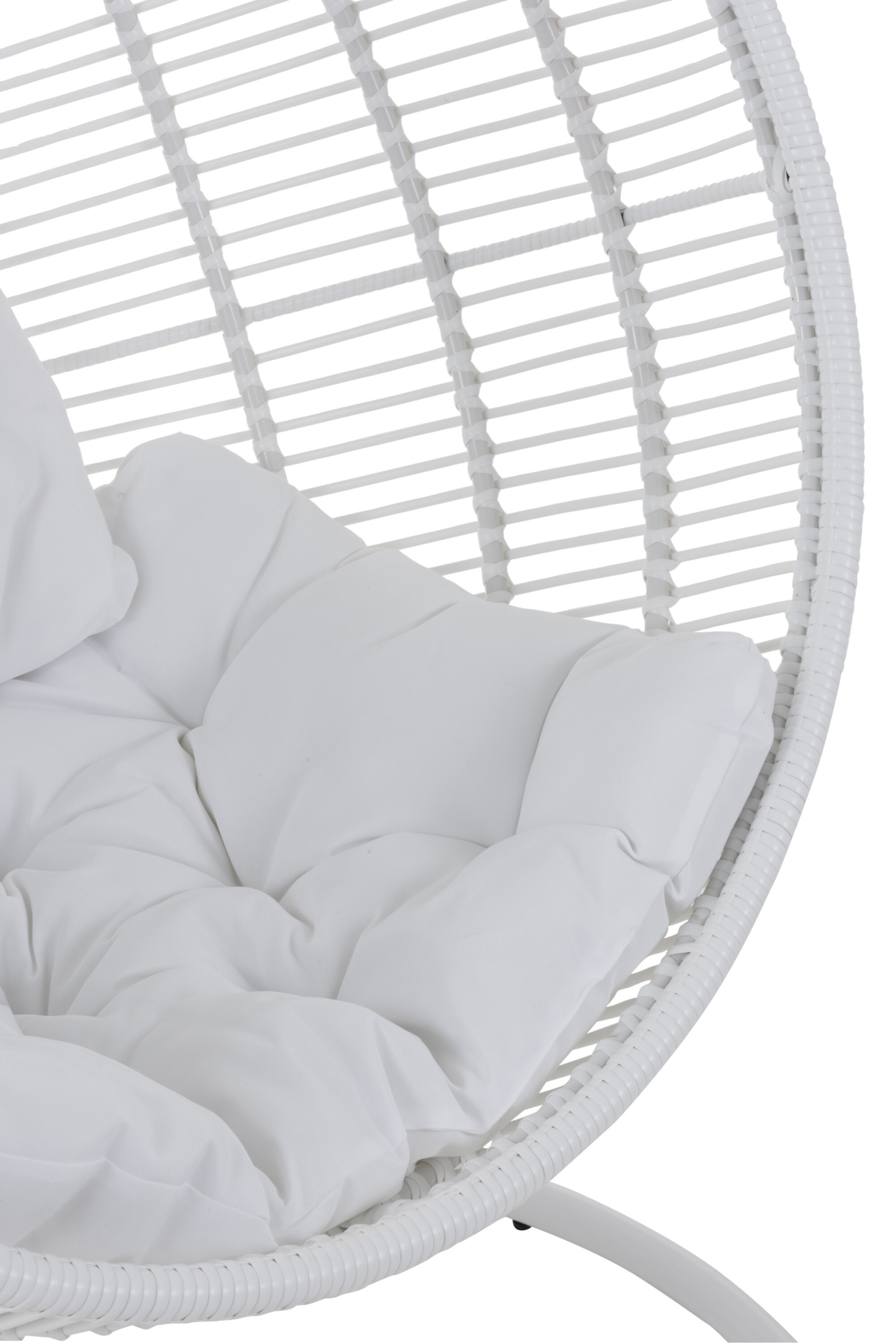 Hangstoel Rond staal Wit