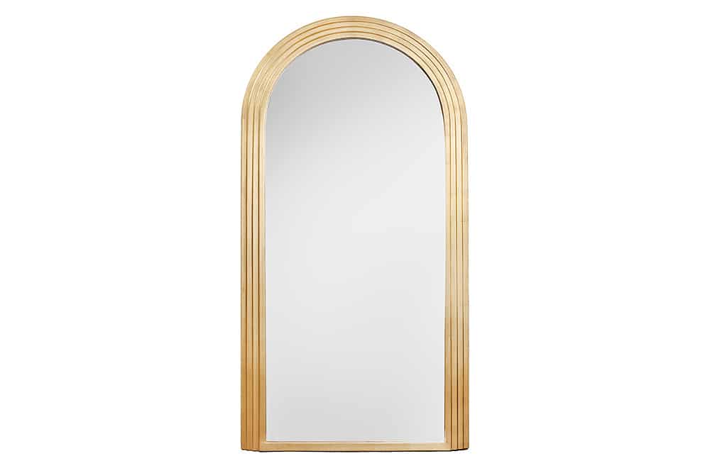 Edler Wandspiegel ART DECO 160cm gold Rundbogen Spiegel