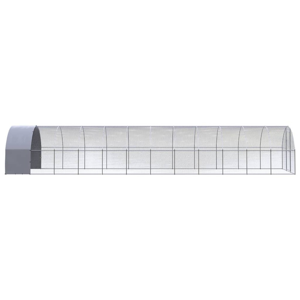 Poulailler d'extérieur 3x12x2 m acier galvanisé
