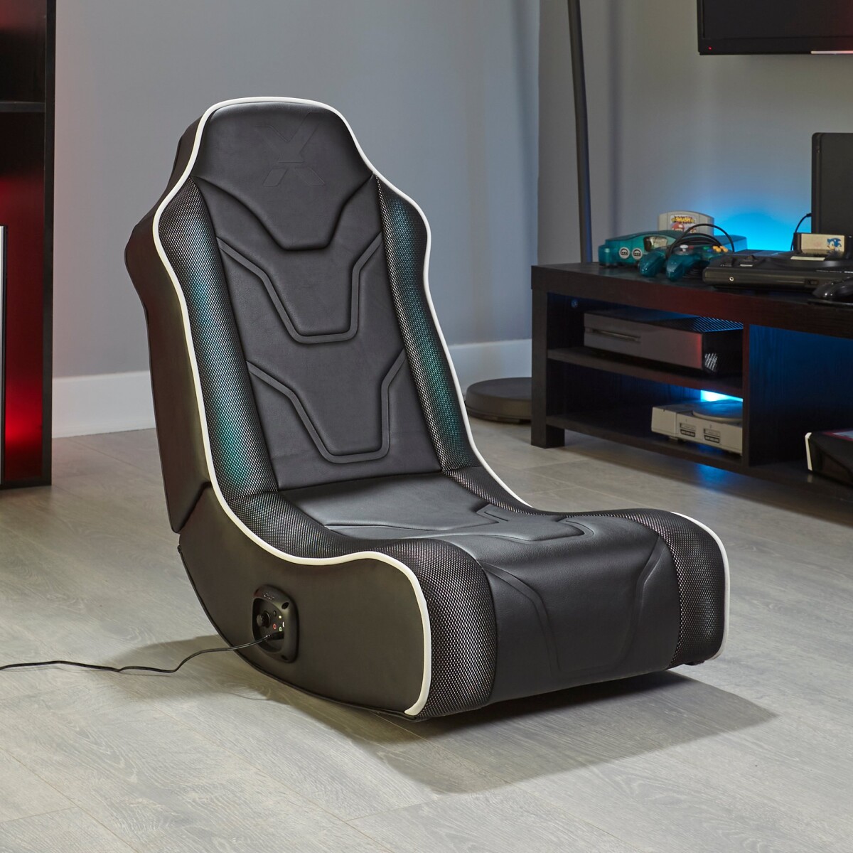 X-Rocker - Chimera - Gaming Gulvstol Med Lys Til Børn - Sort