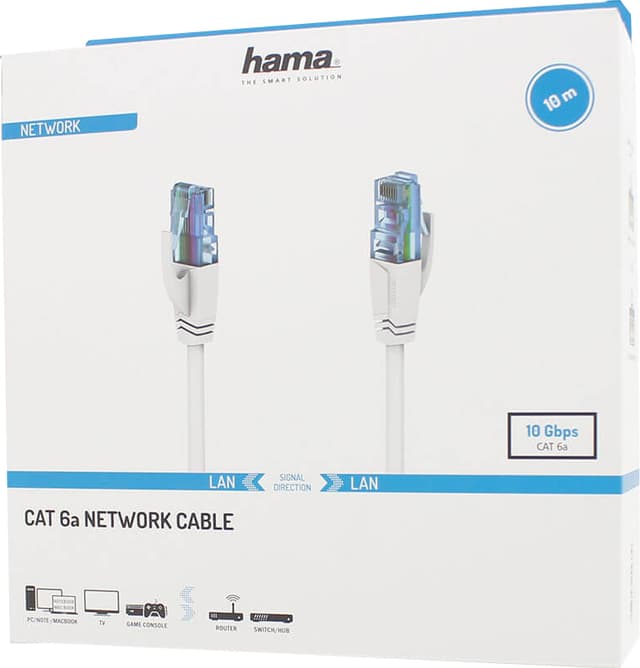 Hama Cat6a U/UTP netværkskabel 10 m