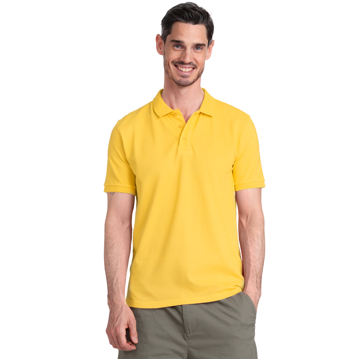 VanVaan Herren Poloshirt in Piqué-Qualität gelb