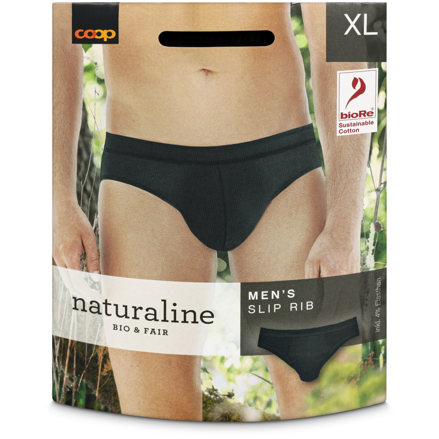 Naturaline Herren Slip Schwarz XL