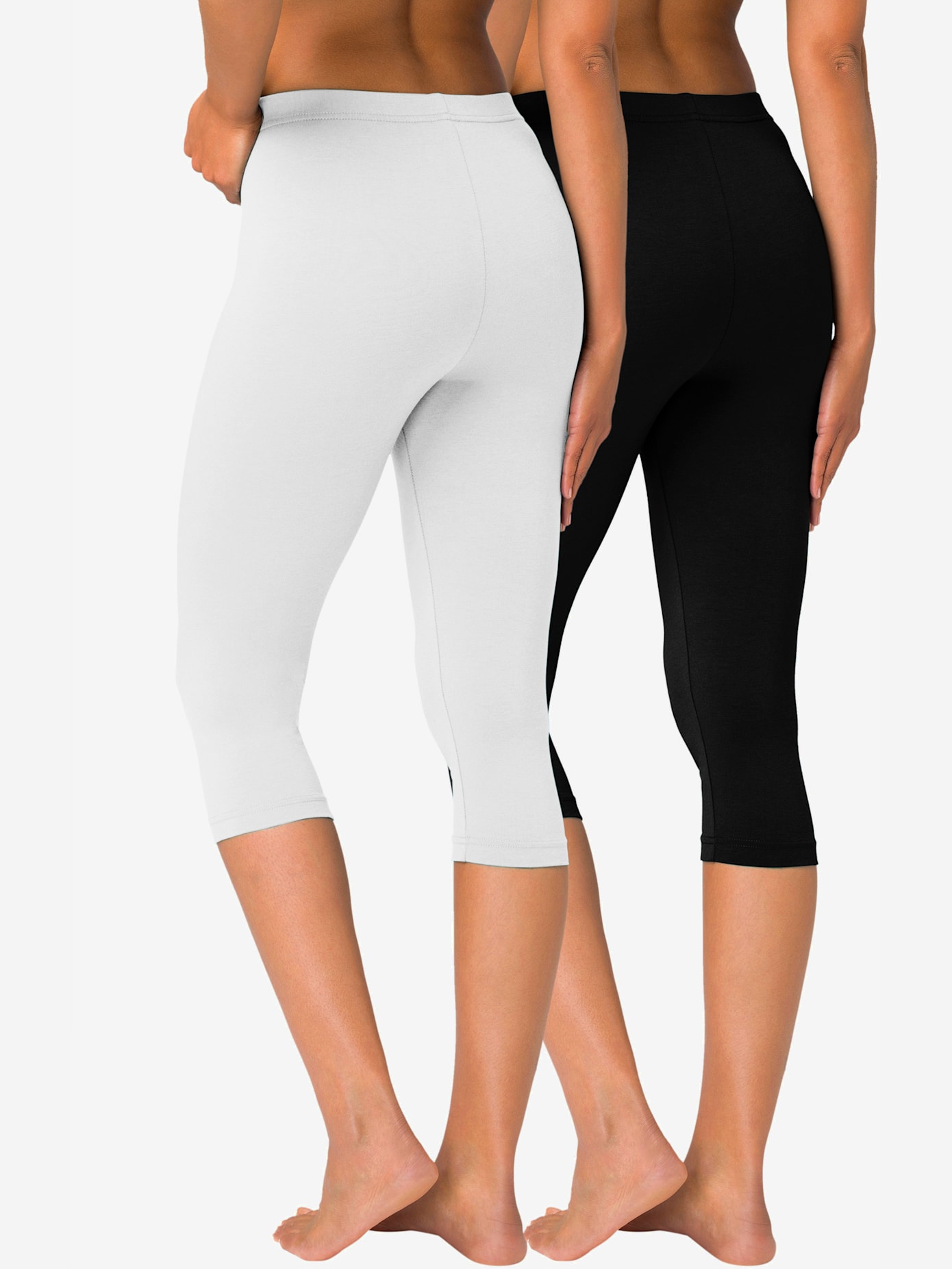 Legging corsaire lot de 2 leggings basiques, longueur 3/4