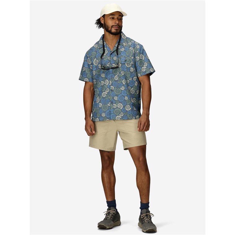Marmot AirExchange UPF 40 Camp Novelty SS Shirt Thunderhead Multi Fossil