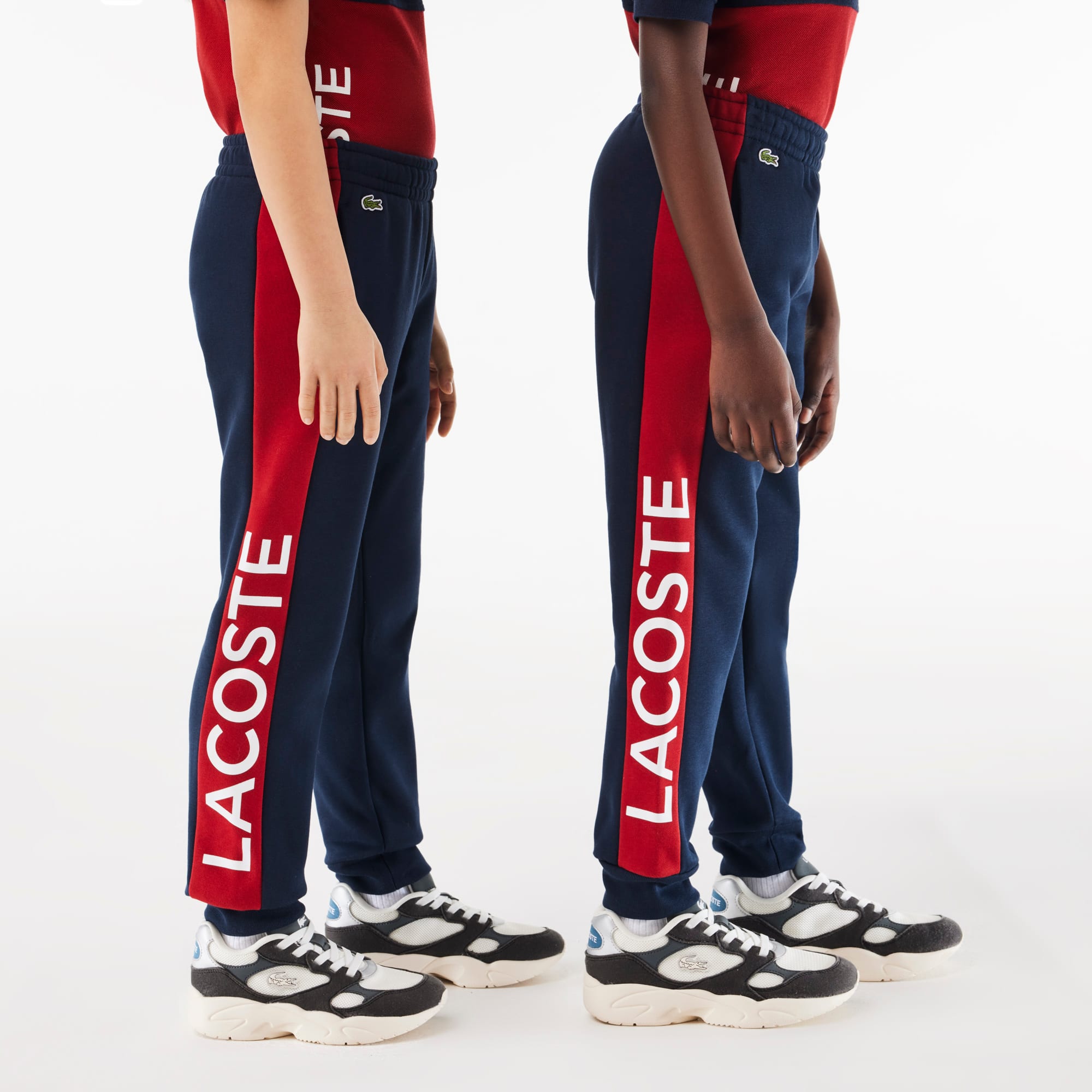 Pantalon de survêtement enfant Lacoste en coton biologique et polyester recyclé Pantalons & Shorts - Bleu - Lacoste - Enfant