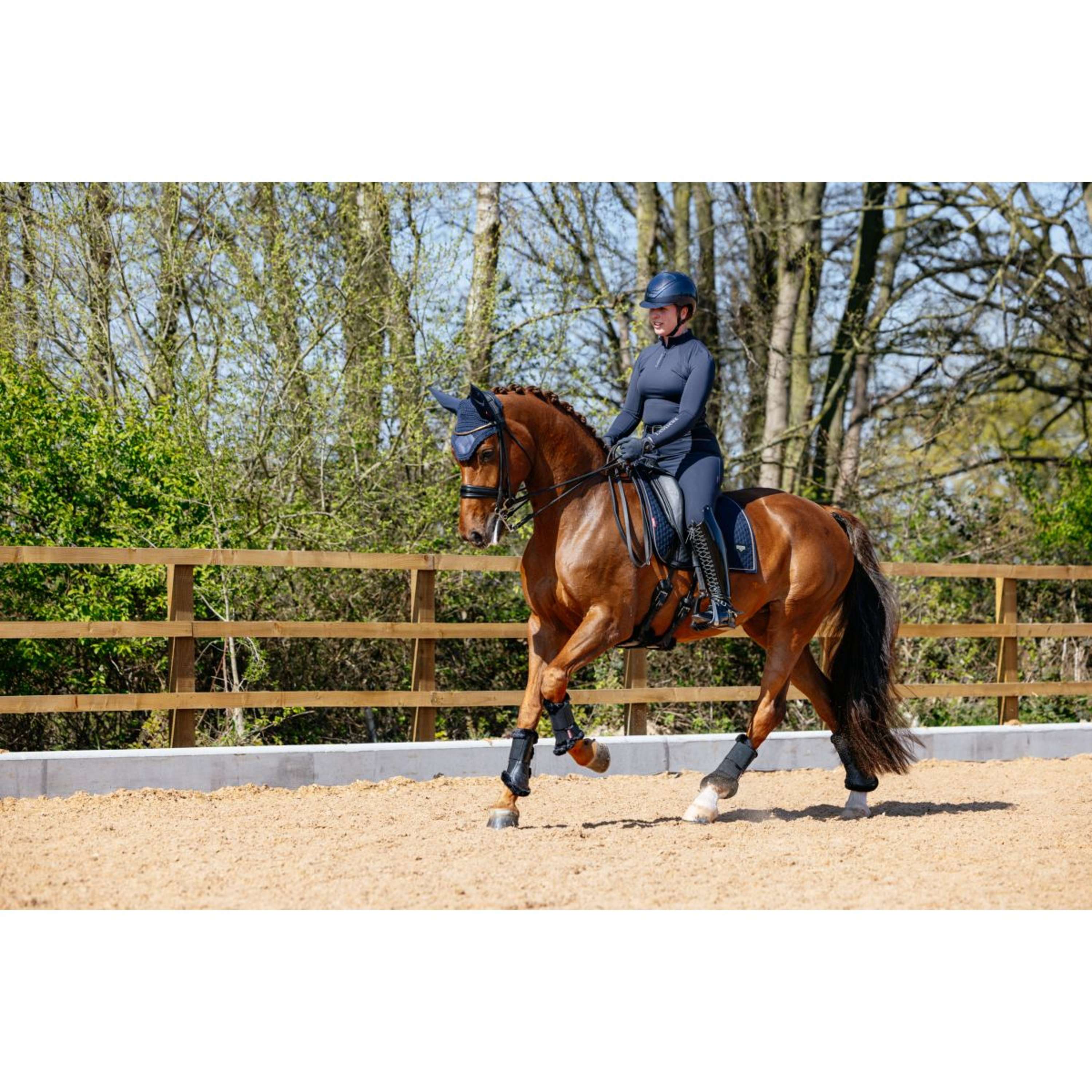 LeMieux Zadeldekje Puissance Suede Dressuur Navy