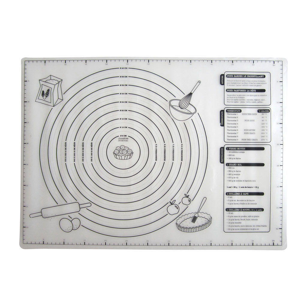 Tapis de préparation à pâtisserie 64x46cm