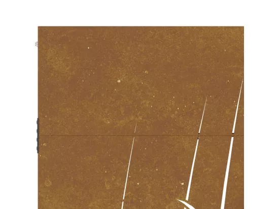 Portail de jardin 105x180 cm acier corten conception d'herbe