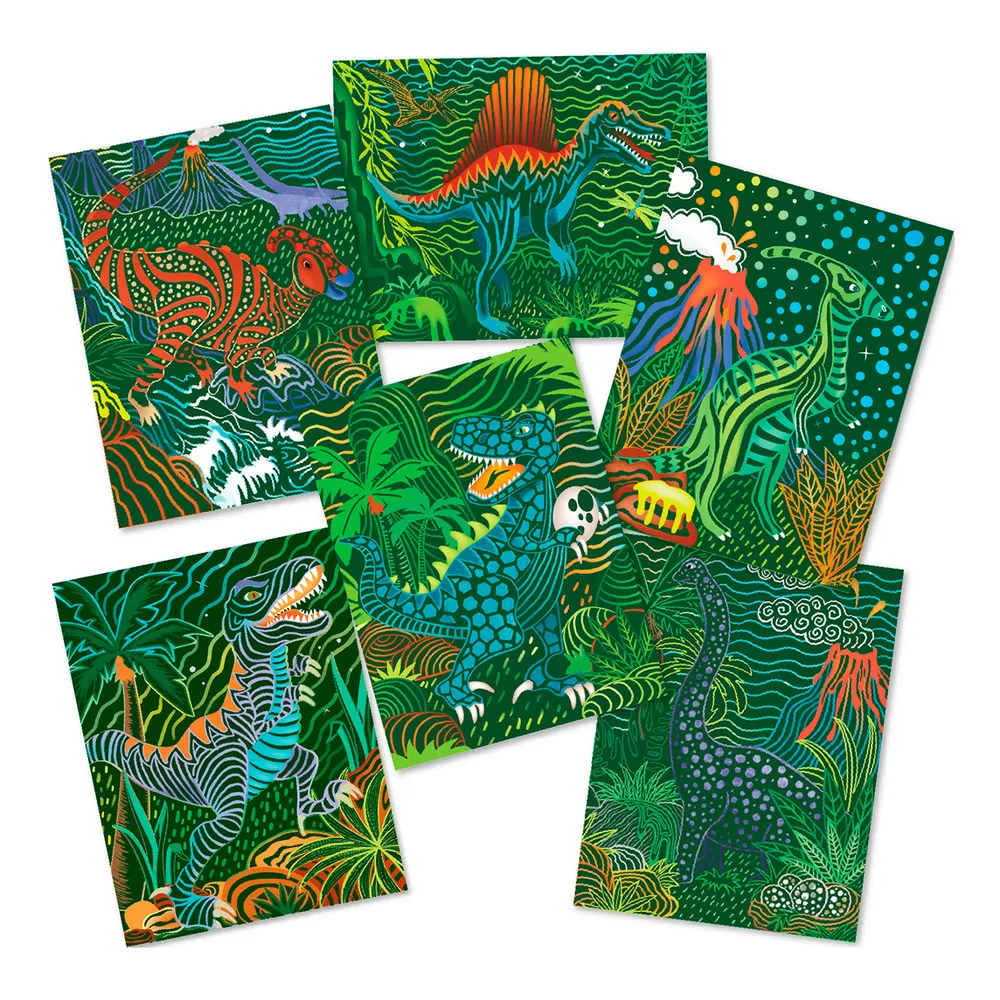 BOX CANDIY Scratch Art - Totally Dinosaurs - 1 stk
