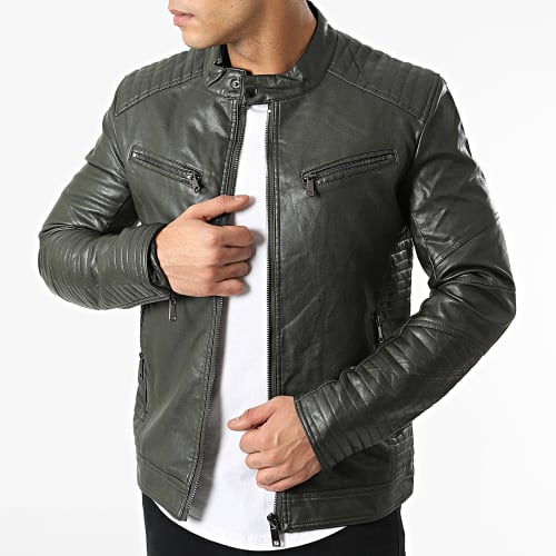 Veste Biker 5032 Vert Kaki