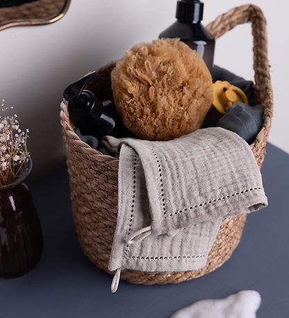 Sebra Waschlappen - 3er-Pack - Musselin - Seabreeze Beige