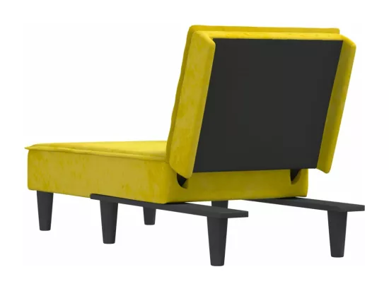 Prolenta Premium - Chaise longue jaune velours