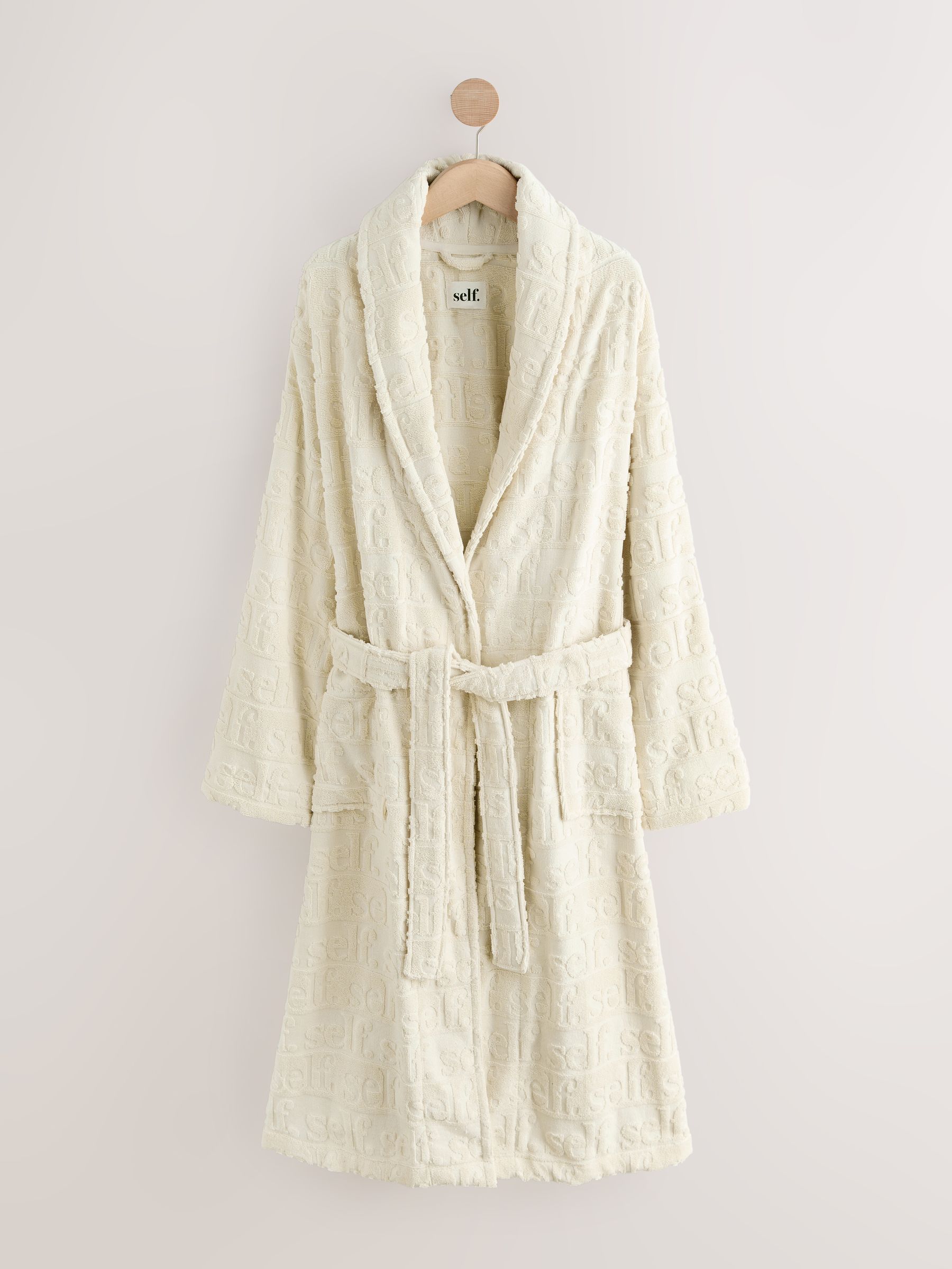self. Cotton Towelling Robe