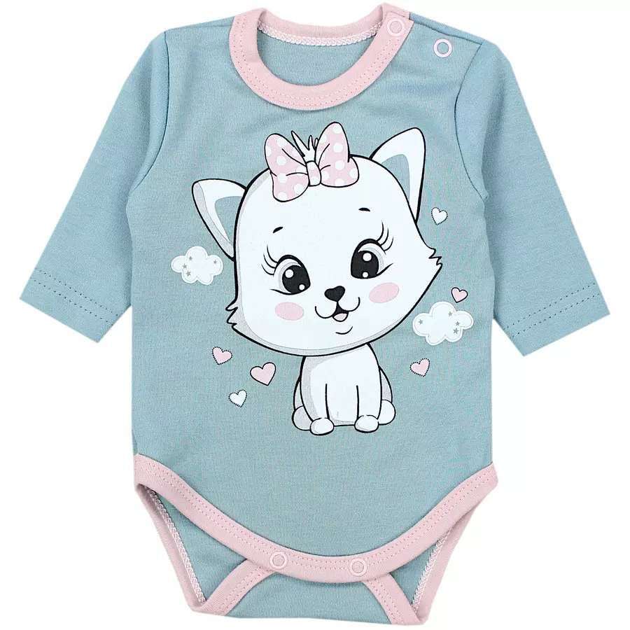 TupTam Baby Bekleidungsset Langarmbody Hose Mütze3 teilig rosagrün