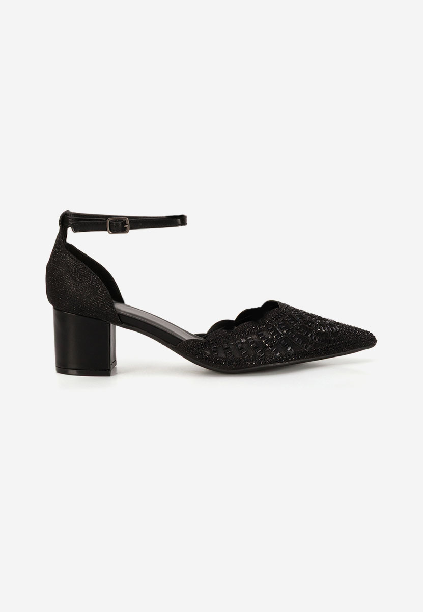 Chaussures à talon épais noirs Melizza