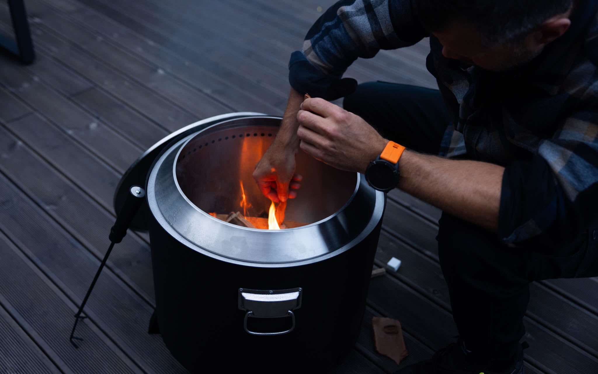 Falkeberg Smokeless Firepit, bålpanne<br>Mindre røyk og mer flammer