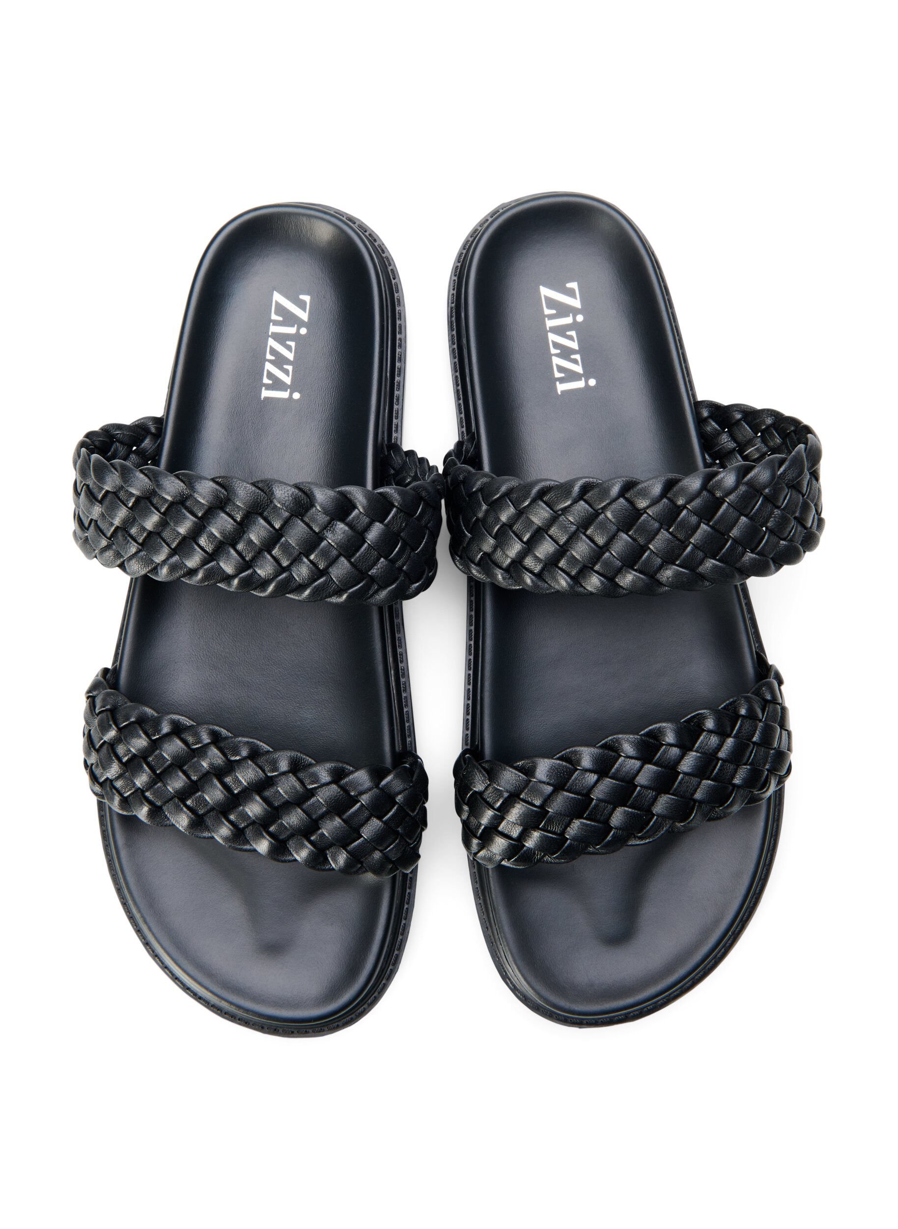 Wide fit - Sandal i læder