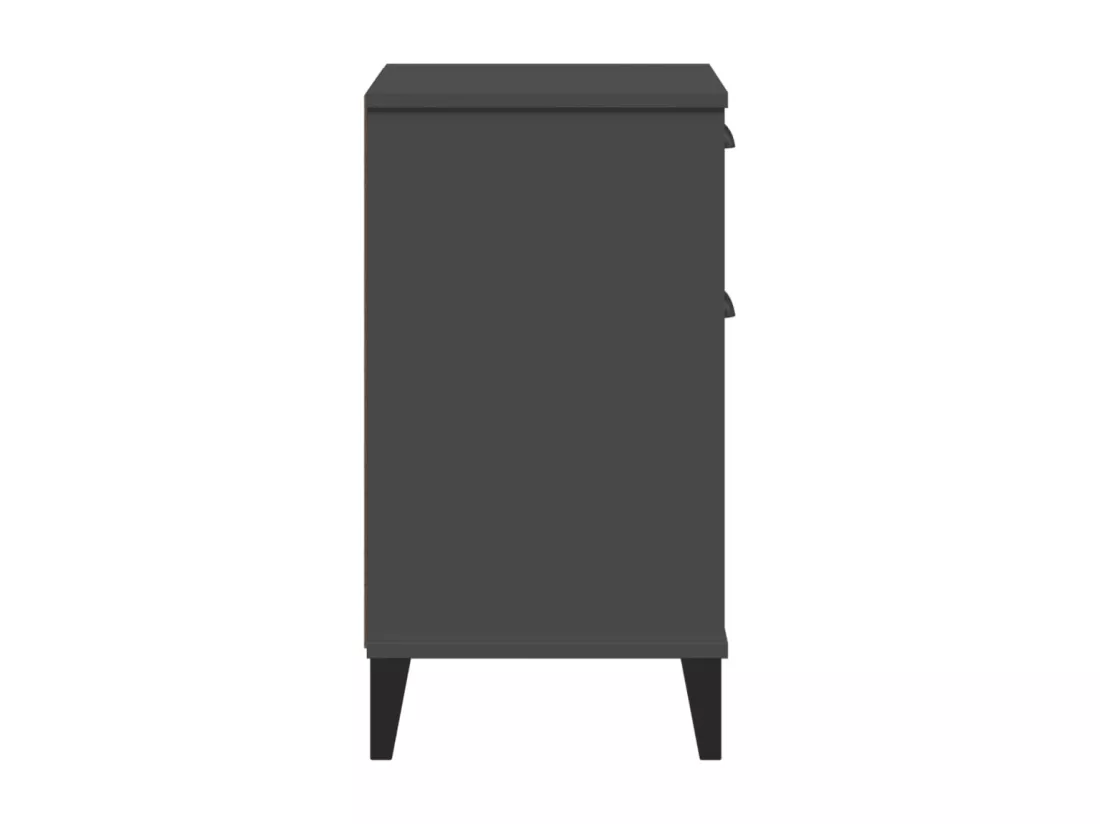Table de chevet VIKEN gris anthracite bois de pin solide