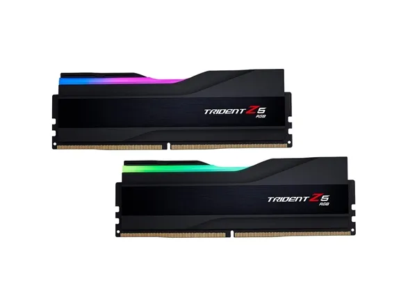 G.Skill Trident Z5 RGB - DDR5 - sæt - 32 GB: 2 x 16 GB - DIMM 288-PIN - 6000 MT/s / PC5-48000 - CL40 - 1.3 V - ikke bufferet - ikke-ECC - mat sort