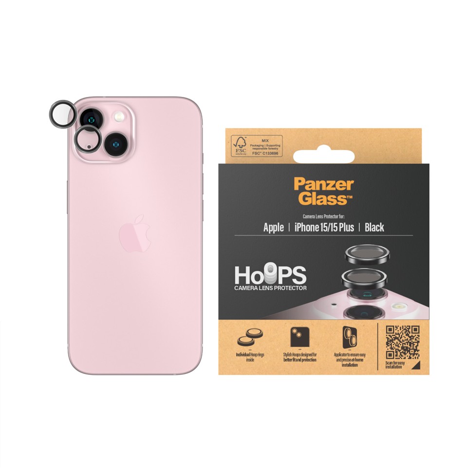 PanzerGlass - Hoops Camera Lens Protector iPhone 15 - 15 Plus