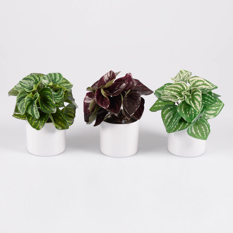 Pot avec plante artificielle