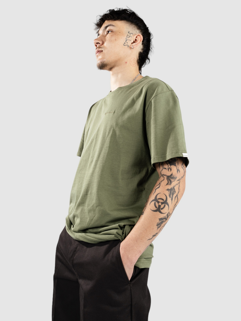 Anerkjendt Akkikki S-S Print - Gots T-Shirt olivine