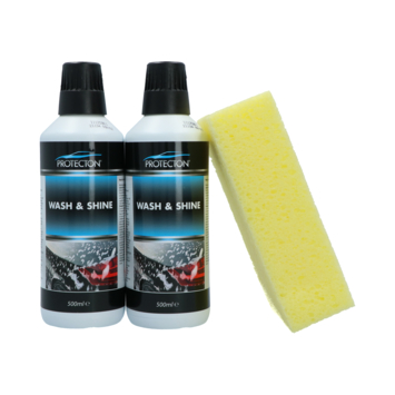 Protecton Wash & Shine Set 2x 500ml met Spons