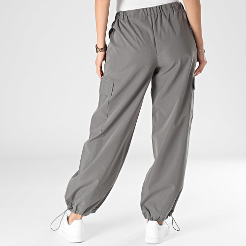 Pantalon Parachute Cargo Femme Celia Gris