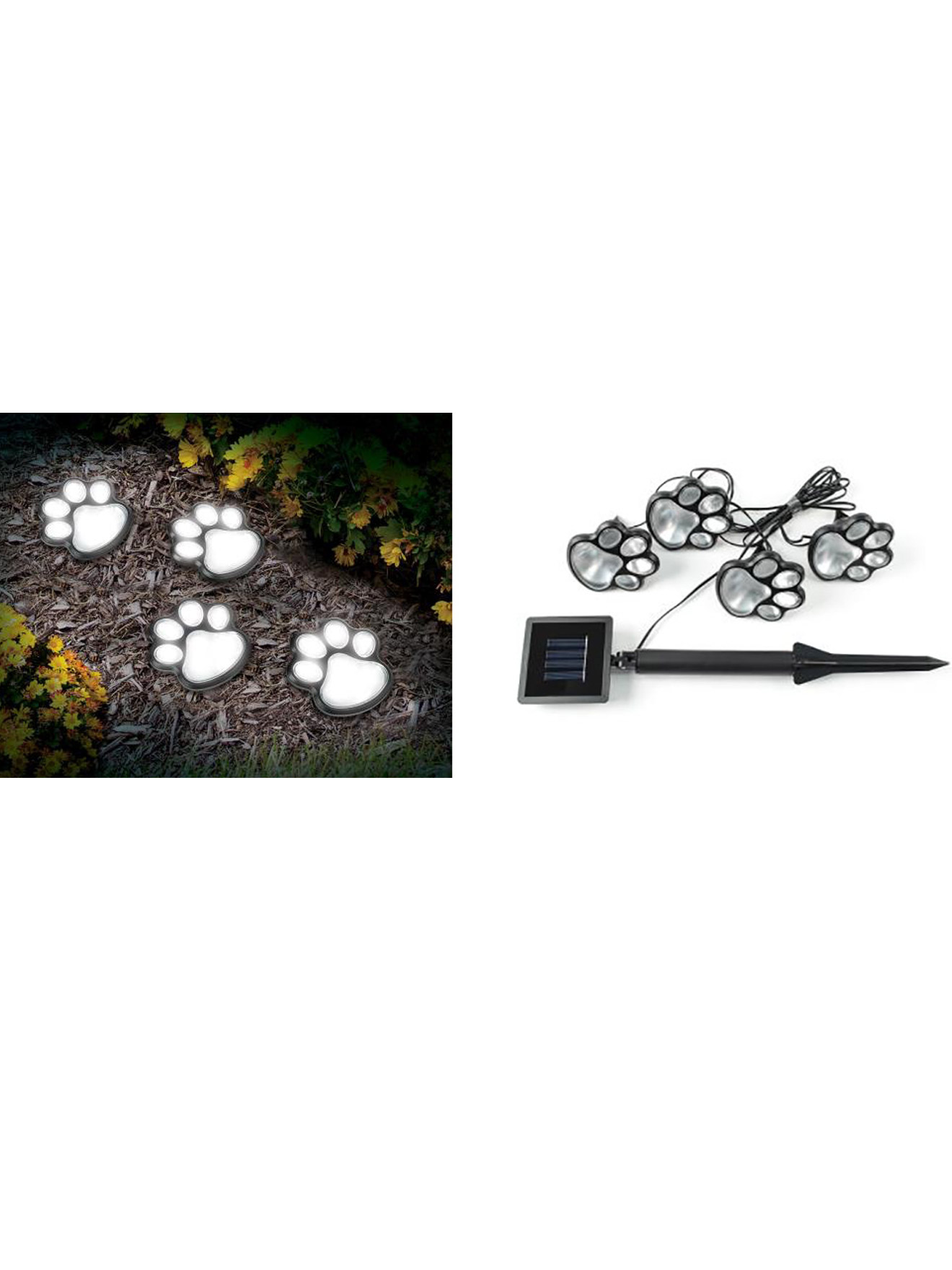 Lumières solaires forme pattes