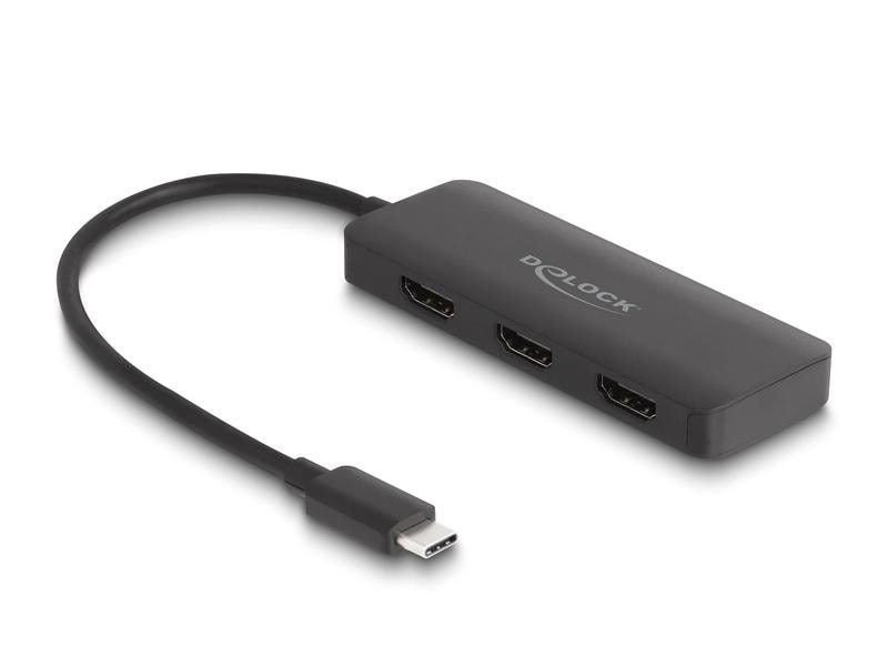 Delock 3-Port Signalsplitter 4K 30 Hz, USB-C - 3x HDMI Delock USB Type-C Splitter (DP Alt Mode) zu 3 x HDMI MST 4K 60 Hz