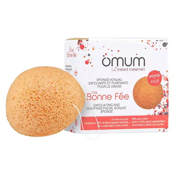 Omum Ma Bonne Fée Eponge Konjac Exfoliante et Purifiante Visage