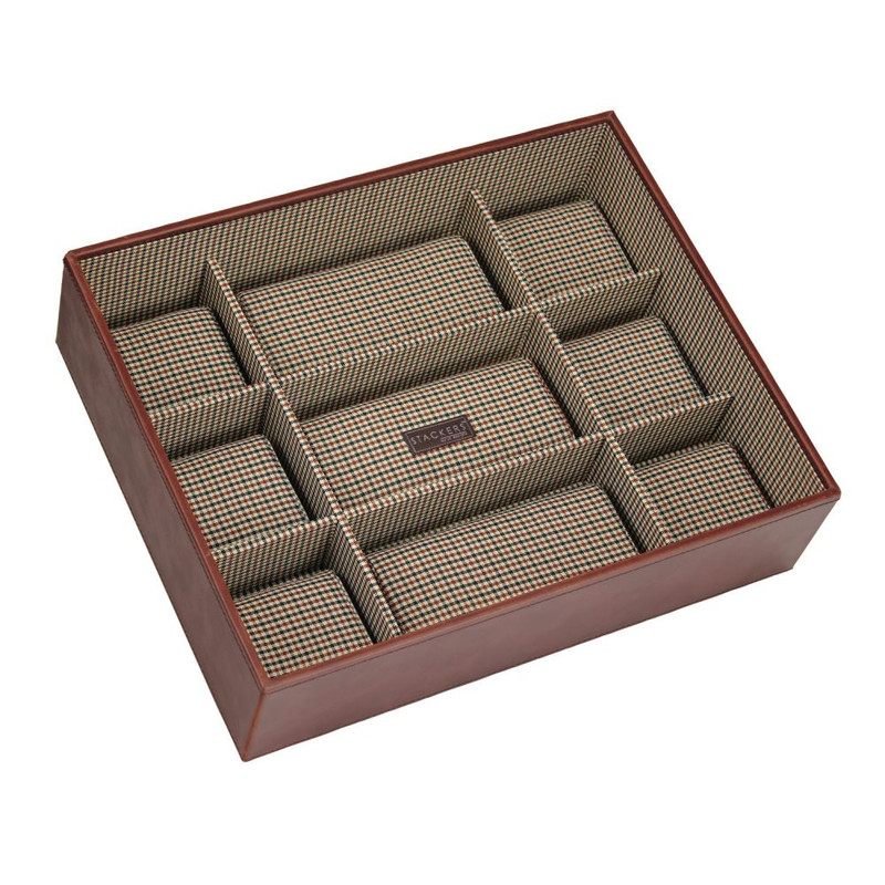 Boite 15 montres stackers empilable, Module2 marron-Check,