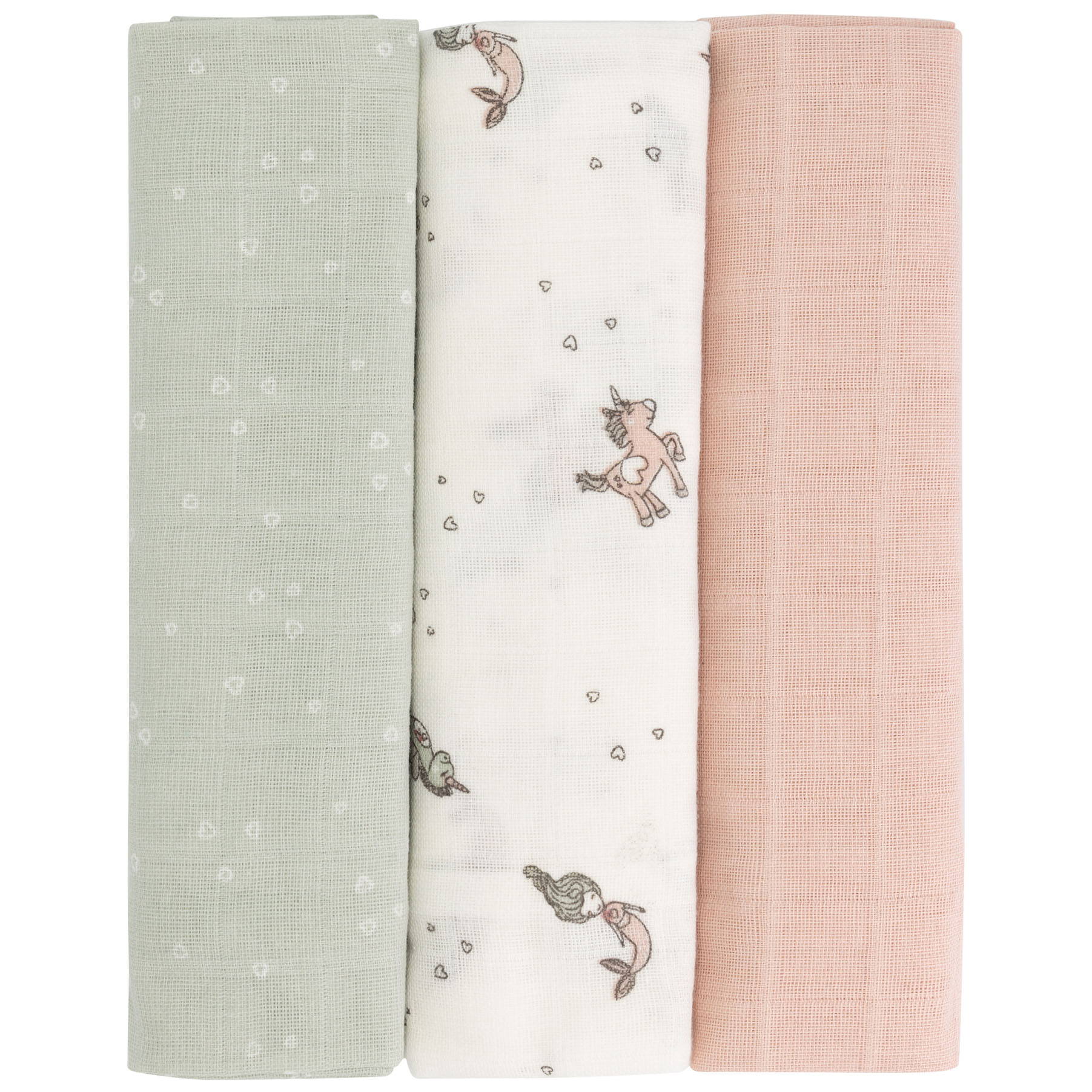 Prénatal hydrofiel luiers Fairytale 3 stuks  roze
