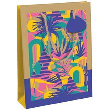 Liwa, kraft, sac shopping 37,3x11,8x27,5 cm - Bleu