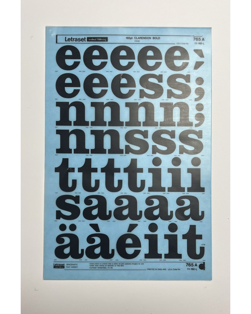 letraset-785A- CLARENDON BOLD - 192pt