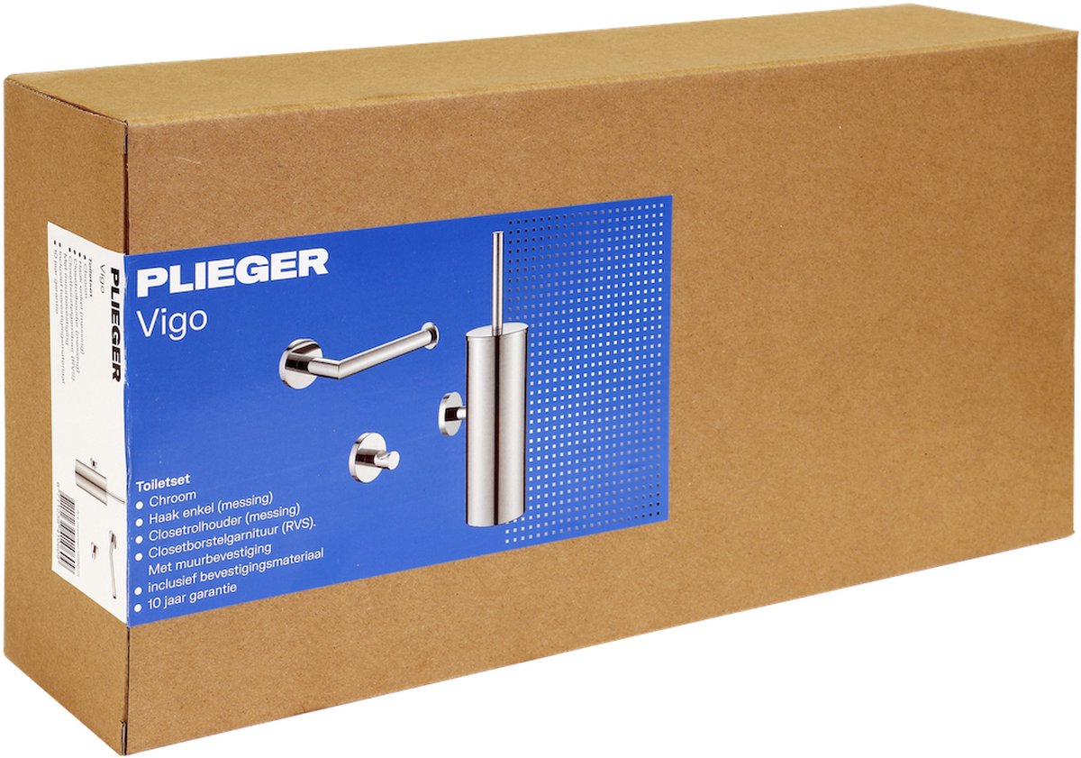 Plieger Vigo toiletaccessoiresset 3-delig chroom