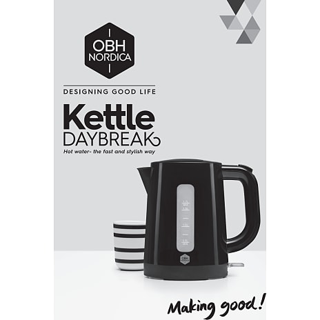 OBH Nordica Daybreak Elkedel 6413 - sort