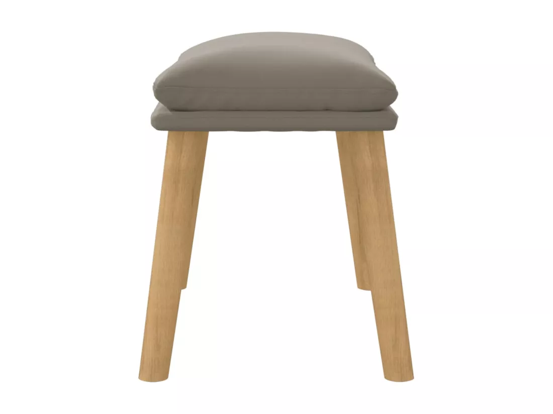 Repose-pied Gris clair 45x29,5x35 cm Velours