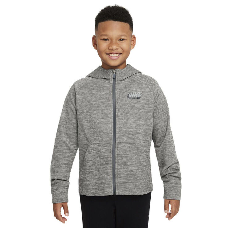 Nike Therma Fit Full Zip Haettetroje Grå