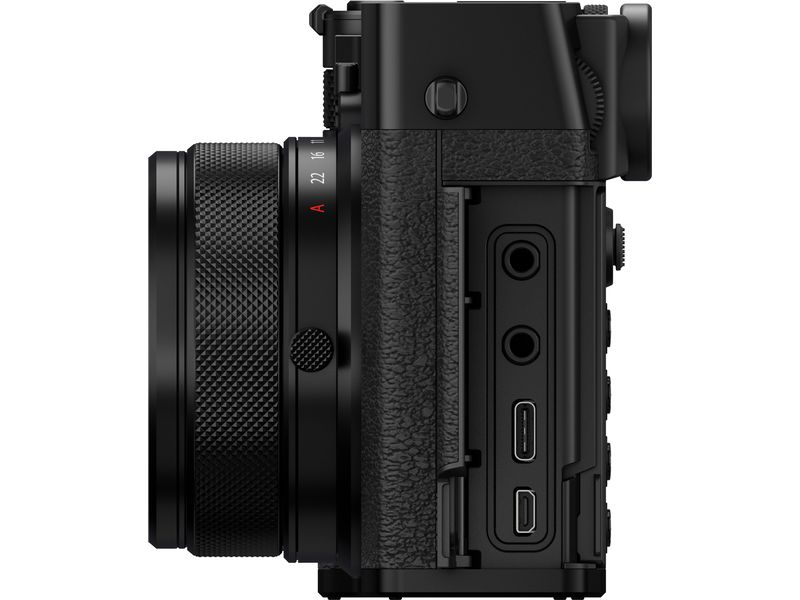 Fujifilm Fotokamera GFX 100RF Schwarz GFX-Kamera mit fest verbautem Objektiv und bringt die Mittelformat-Bildqualität in ein ultrakompaktes Design