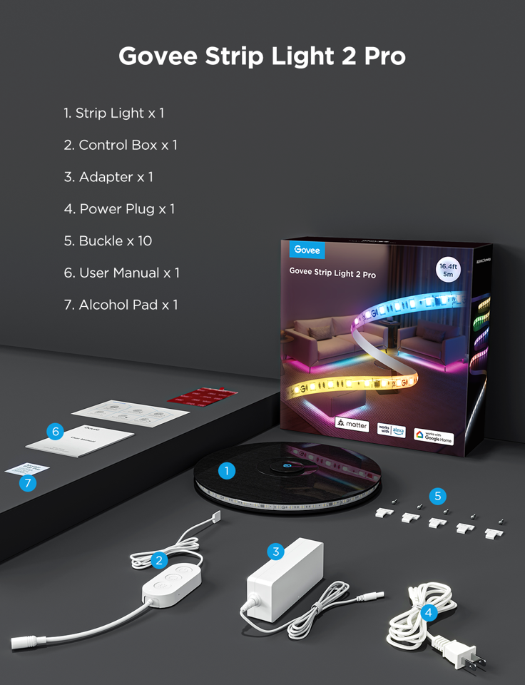 Govee - Strip Light 2 Pro 1M Extension