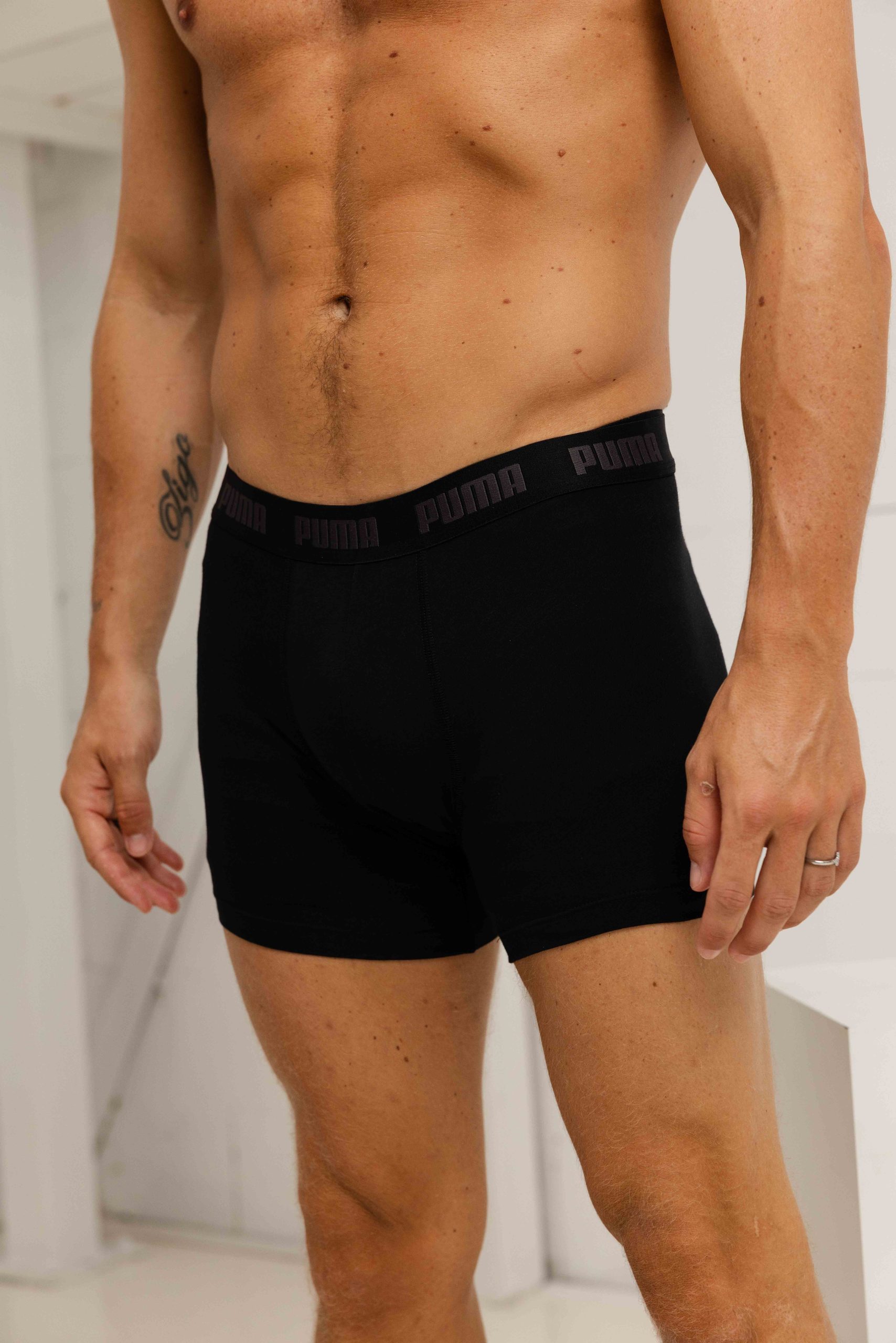 Puma Everyday Basic Boxershort Heren 3-Pack Zwart/Grijs
