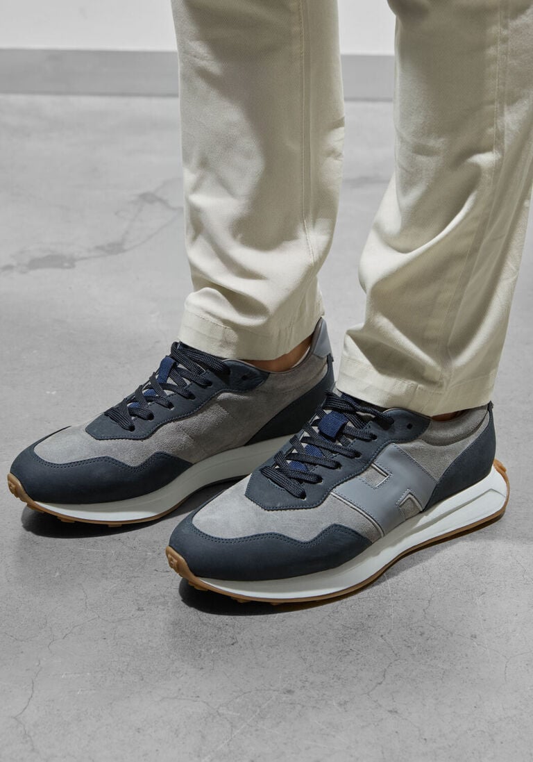 grijze hogan lage sneakers h601 allacciato