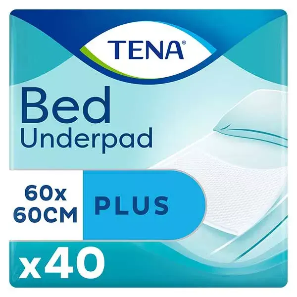 Protetor de cama TENA Plus 60 x 60 cm, 40 unidades