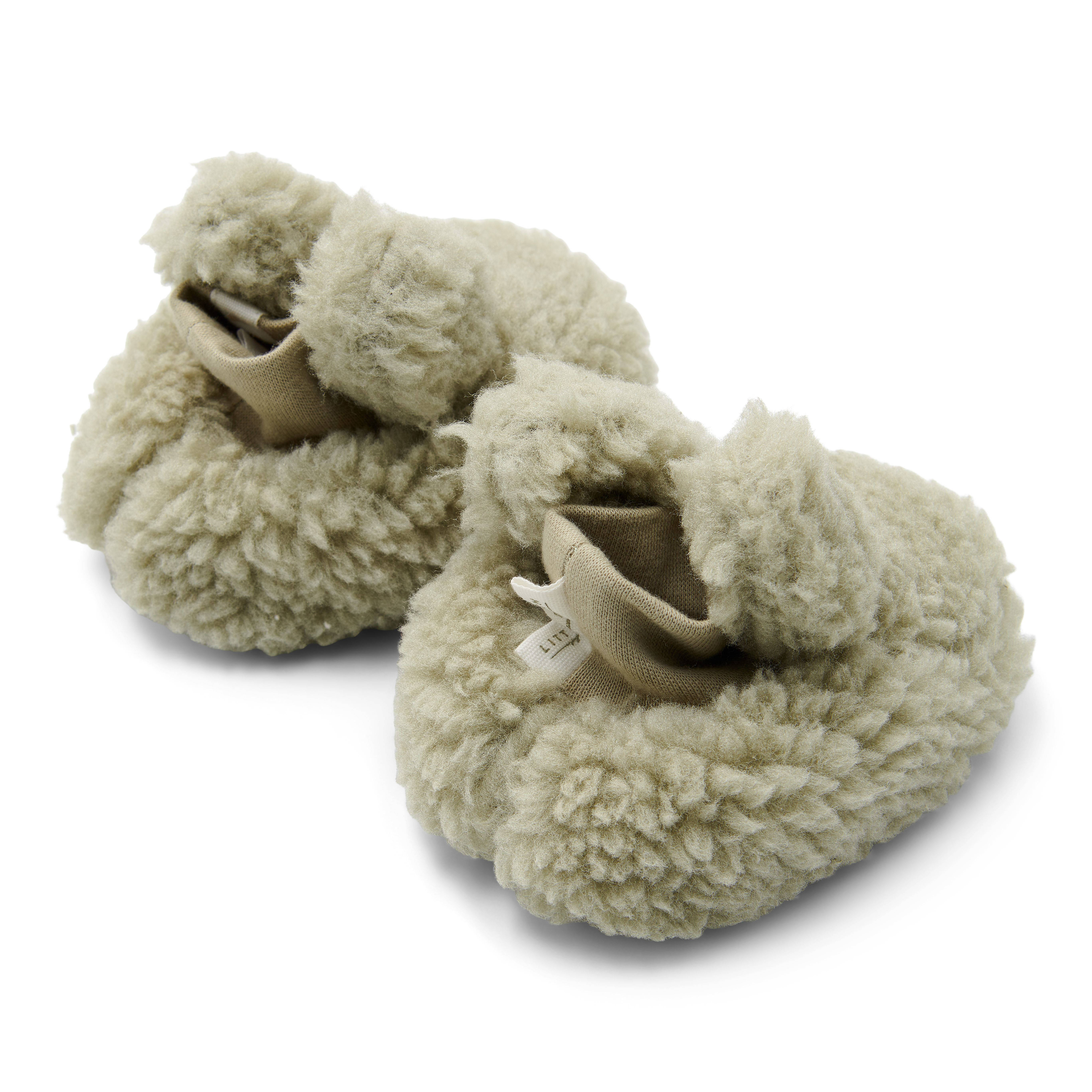 Little Dutch teddy slofjes Soft Green